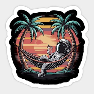 astronauts are relaxing Sticker